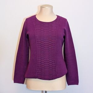 Unique Purple Textured Sweater